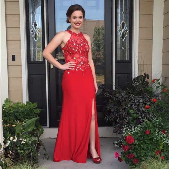 Beautiful Dancing Queen Sheer Prom Dress - Picture 6 of 6